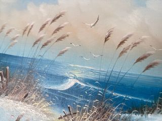 Cuadro playa - Óleo sobre lienzo