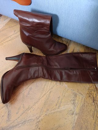 Botas Marrón Piel - Tacon