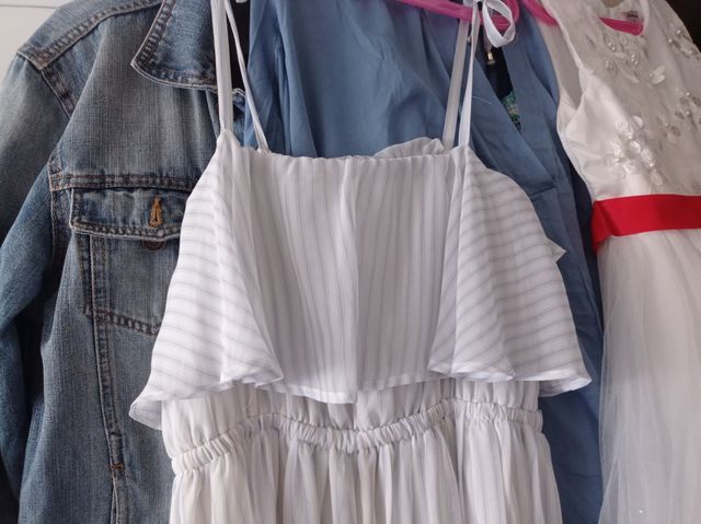 Vestido rojo y blanco comunión,fiesta,quinceañea