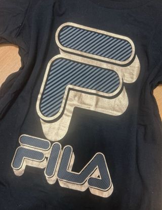 Camiseta Fila de chica talla S - negra y dorada