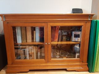 Mueble vitrina madera - marrón