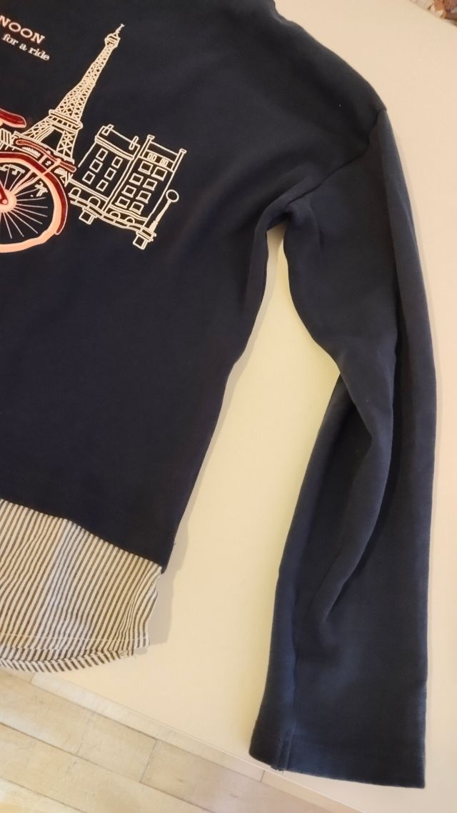 Sudadera azul niña bici París