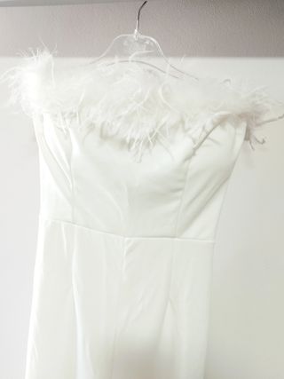 Mono ceremonia,blanco plumas. OFERTA 