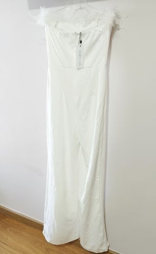 Mono ceremonia,blanco plumas. OFERTA 