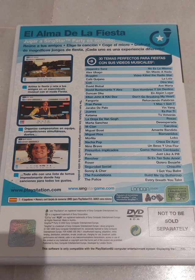 Juego SingStar Party PS2 + 2 Micros