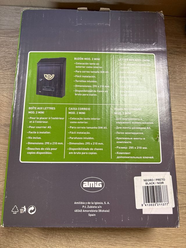 Cassetta postale Amig Mod.2 Mini nera
