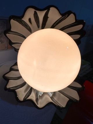 Lampade vintage a conchiglia nera