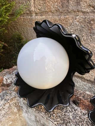 Lampade vintage a conchiglia nera