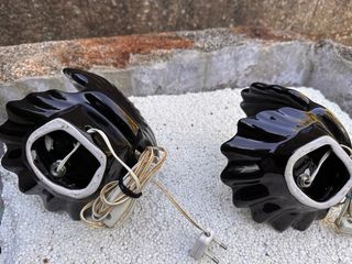 Lampade vintage a conchiglia nera