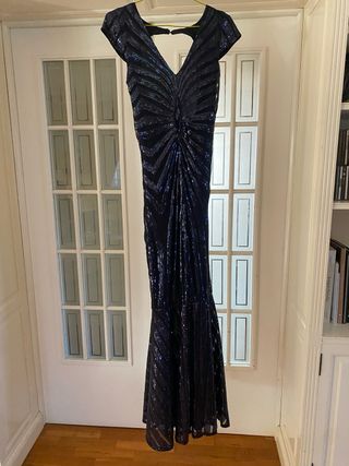 Vestido lentejuelas azul Club L talla 36