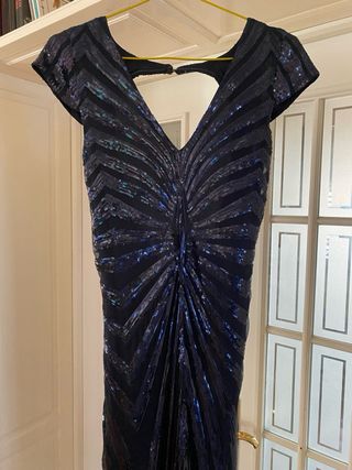 Vestido lentejuelas azul Club L talla 36