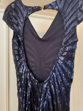 Vestido lentejuelas azul Club L talla 36