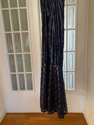 Vestido lentejuelas azul Club L talla 36
