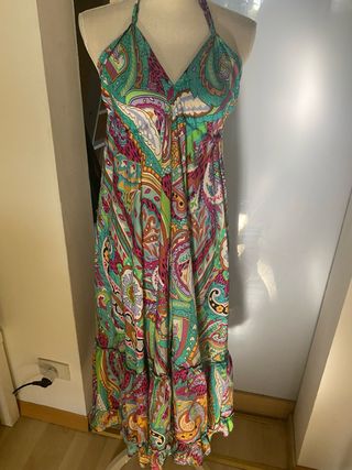 Vestito lungo multicolor