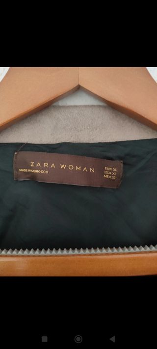 Chaqueta Zara beige mujer talla XL 