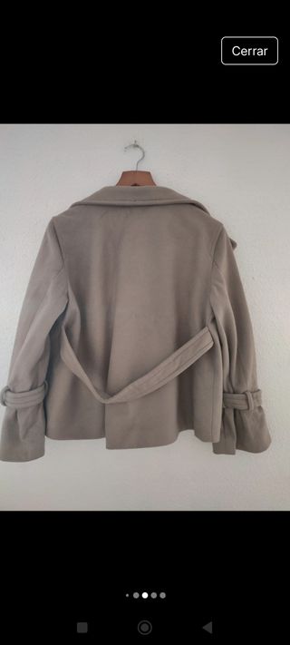 Chaqueta Zara beige mujer talla XL 