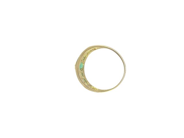 Anillo oro 18k esmeralda circonitas
