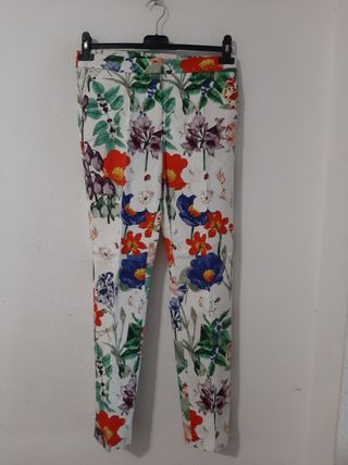 Pantalones Zara Mujer multicolor talla 38