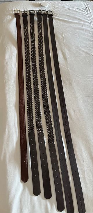 6 Cinturones Marrón - Piel sintéti- varios estilos