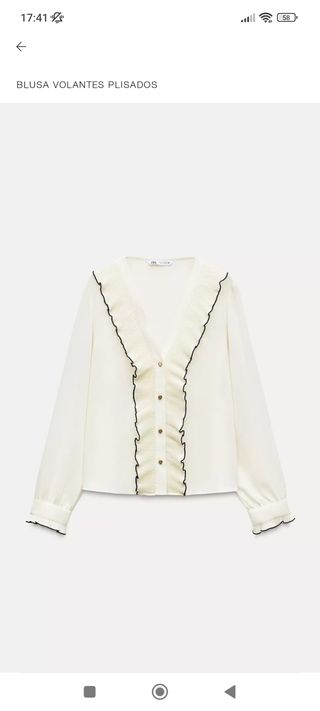 Blusa Zara blanca XS - nueva, sin etiqueta