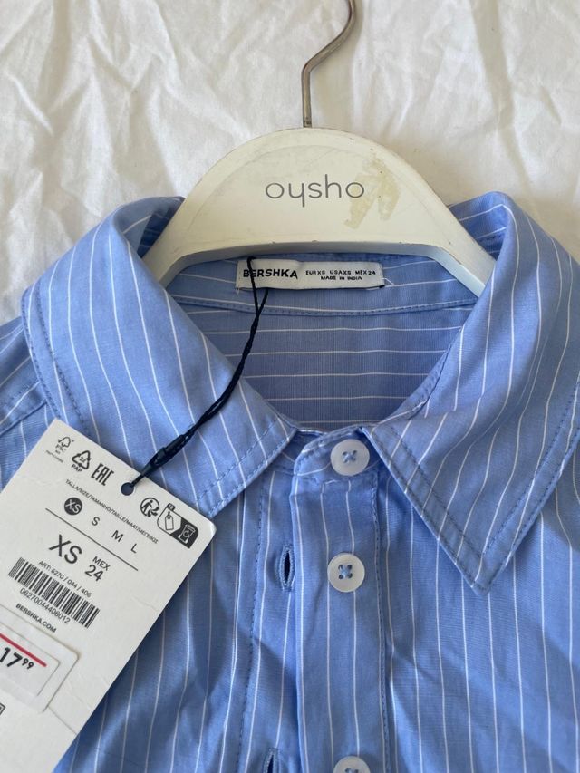 Camisa Bershka azul XS - Nueva