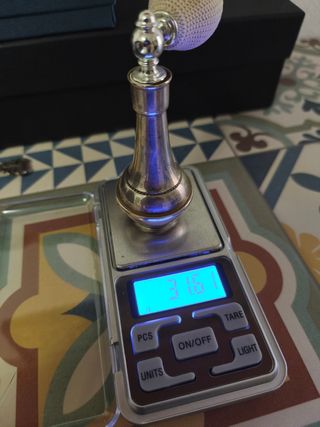 Atomizador perfume antiguo plata.