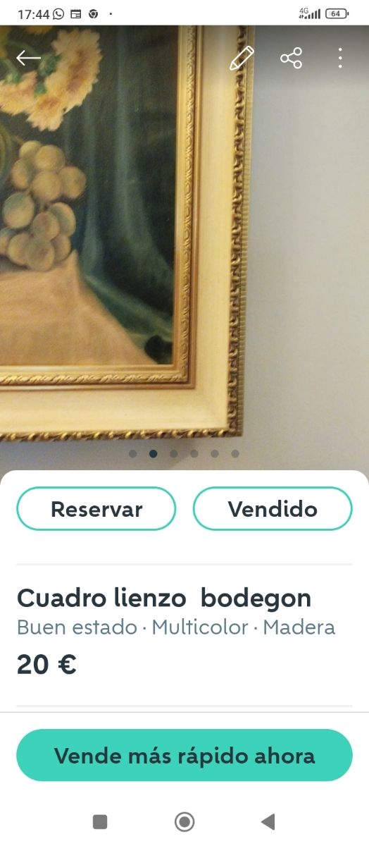 Bodegón pintado: Frutas y flores