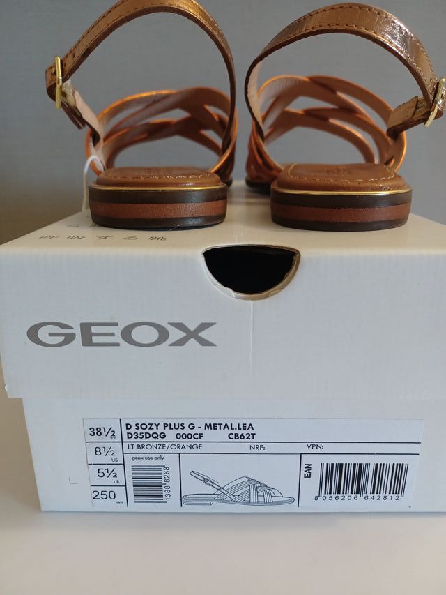 Geox D Sozy Plus G, sandalias talla 38.5 plantilla
