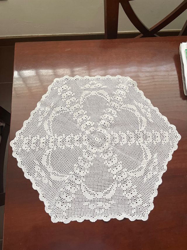 Conjunto de paños de crochét blancos