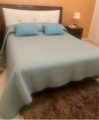 Copriletto matrimoniale azzurro IKEA 