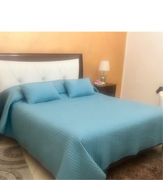 Copriletto matrimoniale azzurro IKEA 