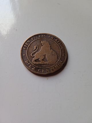 10 Céntimos 1870 Barcelona Gobierno provisional