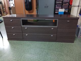 Mueble TV marrón - 1 ud.