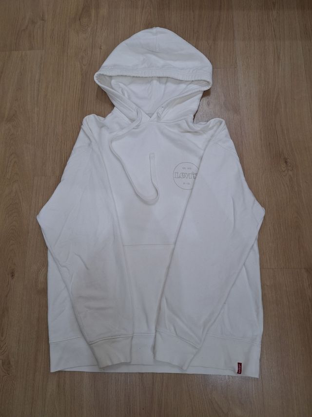 Sudadera Levi's original blanca/beige con capucha