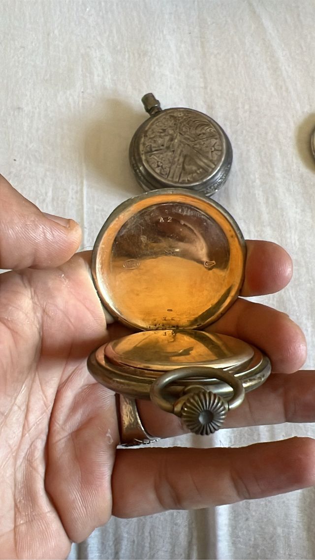 3 Relojes antiguos de bolsillo antigus de plata 