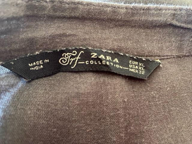 Blusa gris manga larga - Zara - talla XL