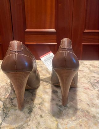 Zapatos tacón marrón - talla 36