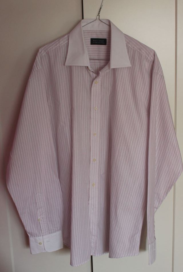 Camisa Easy Wear blanca y rosa