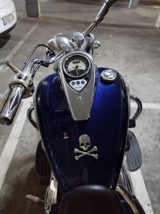 Kawasaki 900 Custom Azul