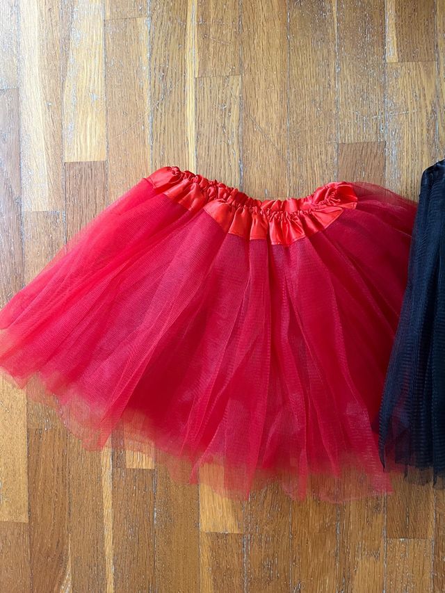 Lote tutús niña: rojo & negro