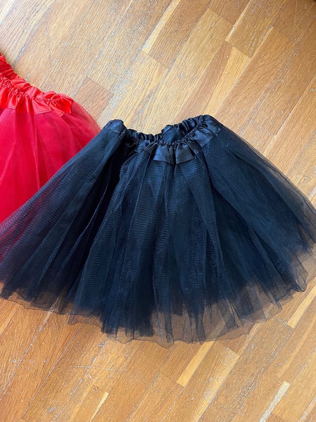 Lote tutús niña: rojo & negro