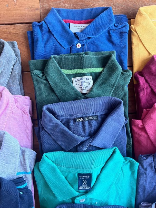 Lote 14 polos de hombre (talla M) - 2,5€/unidad