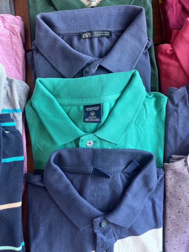 Lote 14 polos de hombre (talla M) - 2,5€/unidad