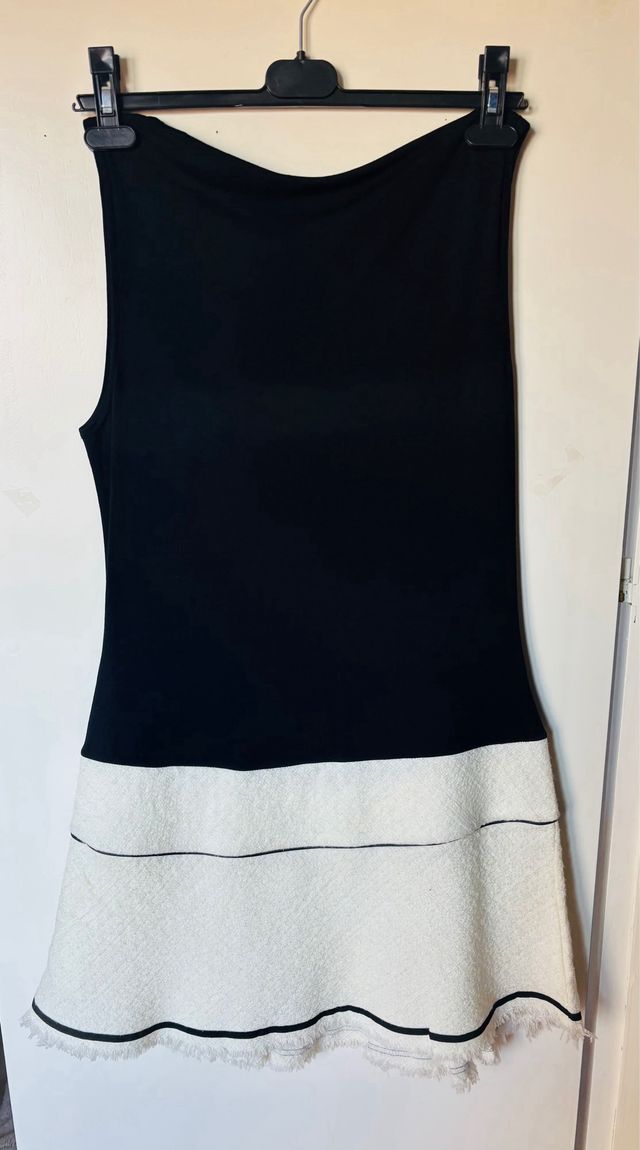 Vestido cóctel Easy Wear blanco y negro