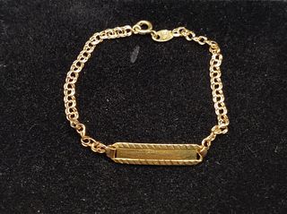 Esclava Barbada doble Oro 18k,  4.20g, 17.5cm.