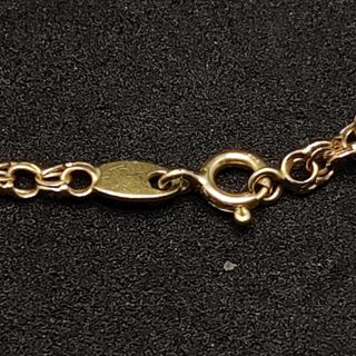 Esclava Barbada doble Oro 18k,  4.20g, 17.5cm.