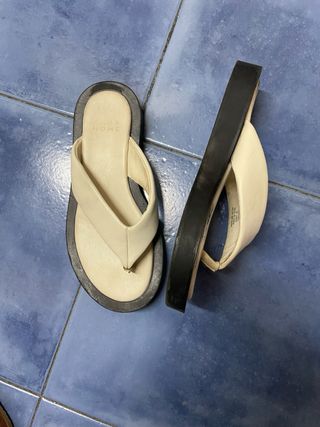 Chanclas Zara Beige