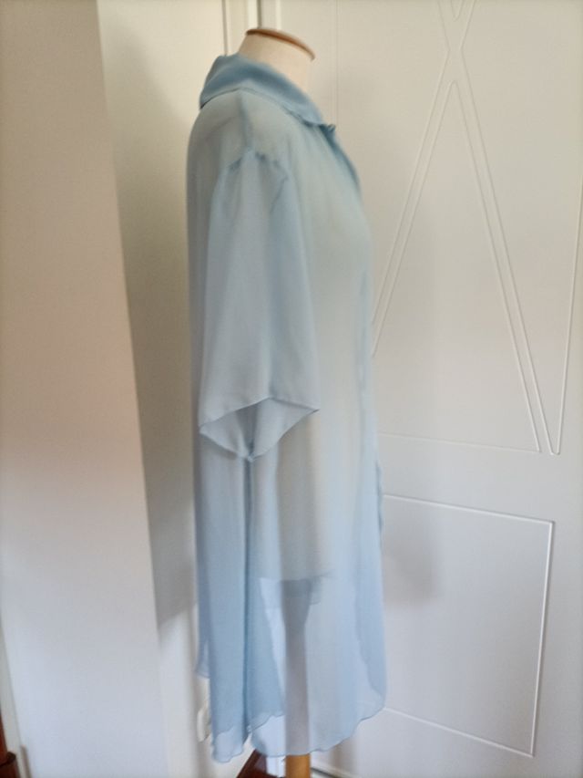 Camisola azul mujer - ligera y transparente