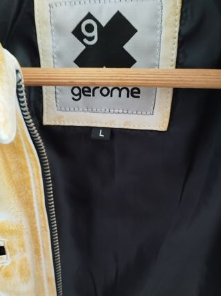 Cazadora gerome moto cuero amarilla talla L