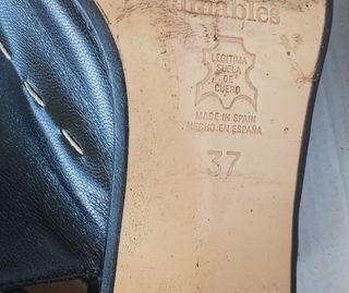 Zapatos negros piel -talla 38